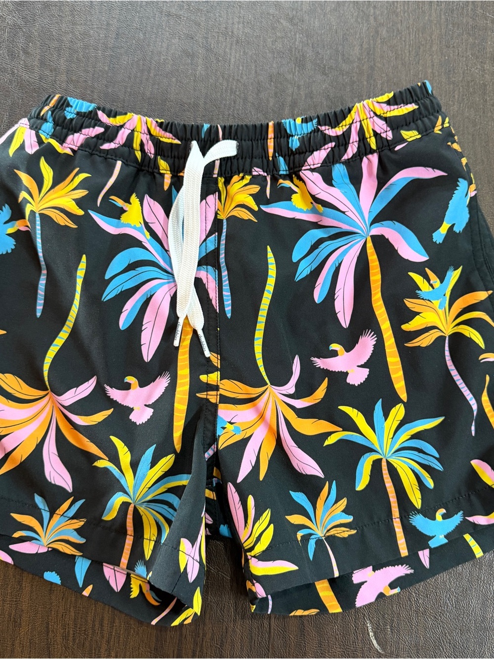 Chubbies Youth Classic Bird of Paradise Sz M (10-12) - Pink, Yellow & Blue